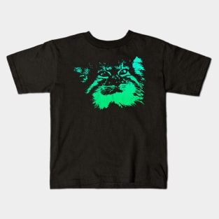 Pallas Cat - Green Kids T-Shirt